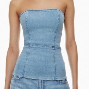 Denim Forum Strapless Top